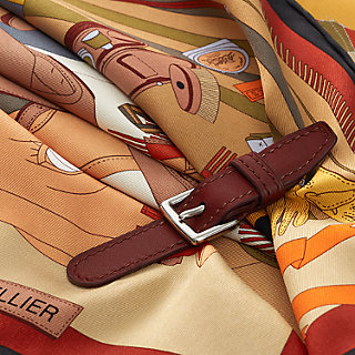 エルメス　カレ70 レザーベルト付き　Pele-Mele Sellier Pele-Mele Sellier scarf 70 - Red | Hermès Mainland China